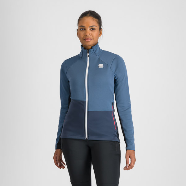 Sportful ENGADIN dámska bunda natural gray/galaxy blue