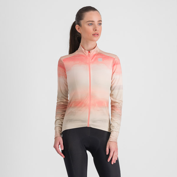 Sportful FLOW SUPERGIARA dámsky THERMAL dres warm cement corallo