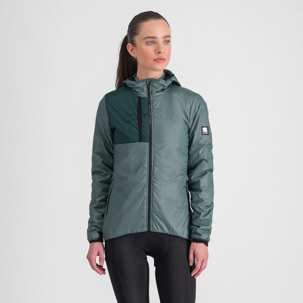 Sportful SUPERGIARA PUFFY dámska bunda s dlhým rukávom shrub green