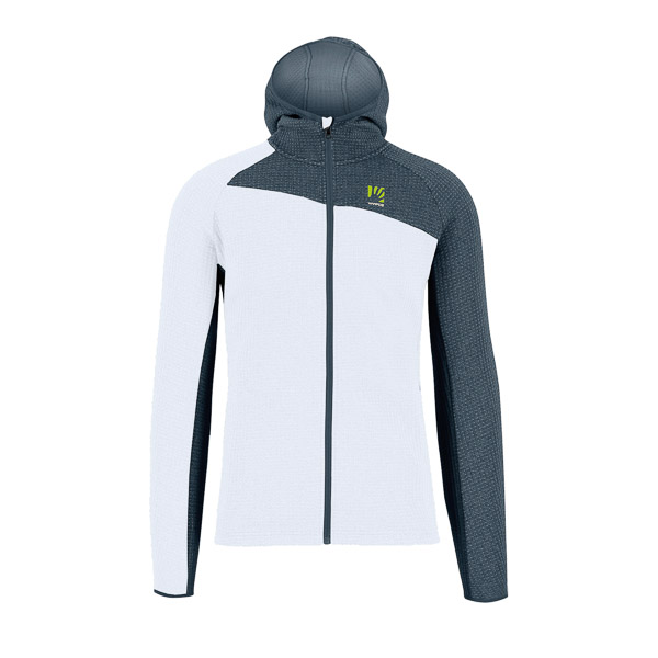 KARPOS AVERAU FULL-ZIP HOODIE FLEECE BRIGHT WHITE/DARK SLATE