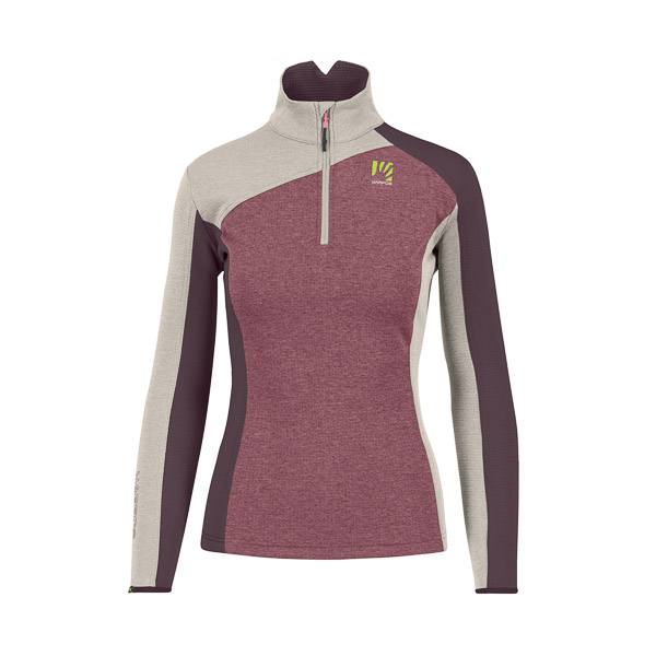 Karpos Federa Half-Zip W Fleece Deco Rose/Oat/Huckleb.