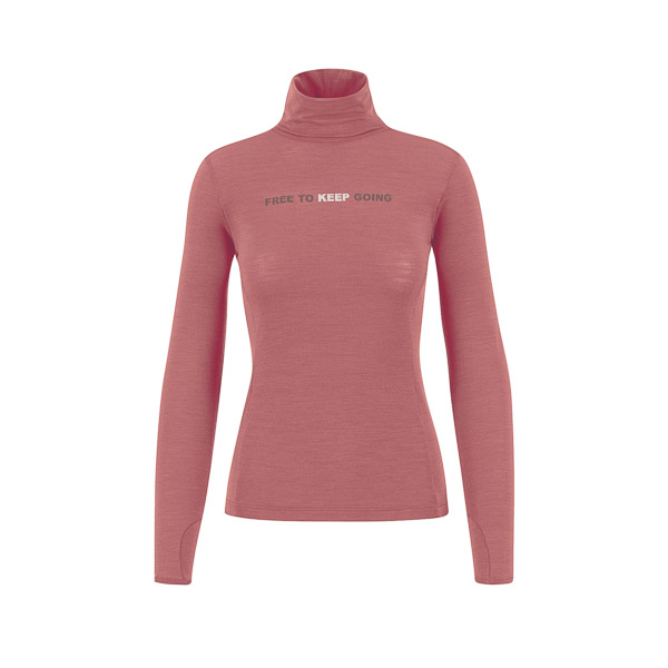 Karpos Coppolo Merino W High Neck Ls Deco Rose