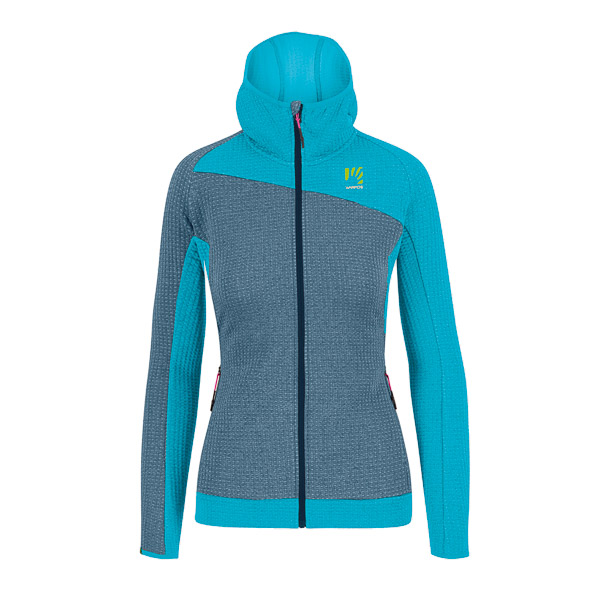 KARPOS AVERAU W FULL-ZIP HOODIE FLEECE WINDW.BLUE/BACHELOR B.