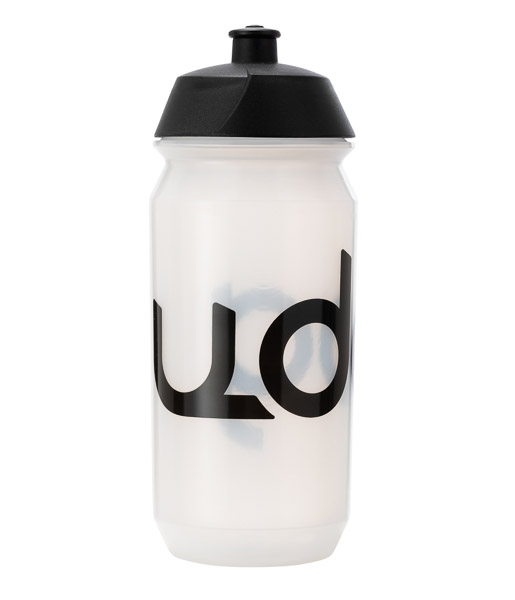 Udog fľaša 600 ml transparentná/čierne logo