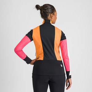 Sportful APEX dámska bunda black/white/yellow/pink