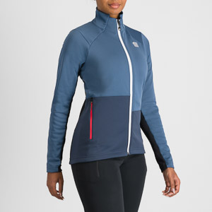 Sportful ENGADIN dámska bunda natural gray/galaxy blue