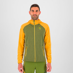 Karpos AMBRIZZOLA FULL-ZIP mikina s kapucňou cedar green/radiant