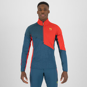 Karpos Federa Half-Zip Mikina Midnight/Stargazer/Fiery Red