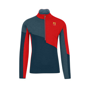 Karpos Federa Half-Zip Fleece Midnight/Stargazer/Fiery Red