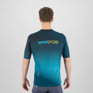 Karpos Val Di Dentro Tee Black/ Enamel Blue/Yellow Fluo