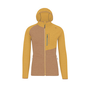 Karpos Camoscio Full Zip Hoodie Nuthatch/Golden