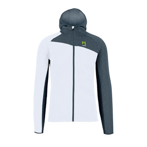 Karpos AVERAU FULL-ZIP mikina s kapucňou flíska bright white/dark slate