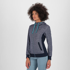 Karpos Totoga Hemp W Full-Zip Hoodie Sky Captain Melange