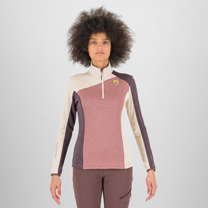 Karpos Federa Half-Zip W Fleece Deco Rose/Oat/Huckleb.