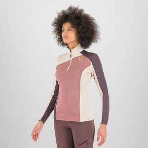 Karpos Federa Half-Zip W Fleece Deco Rose/Oat/Huckleb.