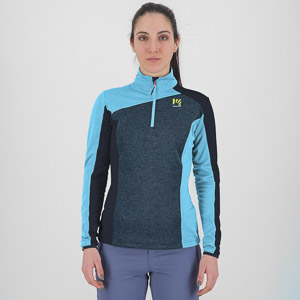 Karpos Federa Half-Zip W Fleece Midnight/Blue Atoll/Vulcan