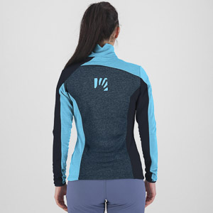 Karpos Federa Half-Zip W Fleece Midnight/Blue Atoll/Vulcan