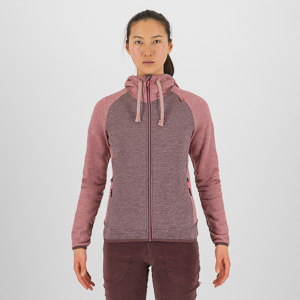 Karpos Camoscio W Full Zip Hoodie Huckleberry/Deco Rose