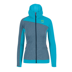 KARPOS AVERAU W FULL-ZIP HOODIE FLEECE WINDW.BLUE/BACHELOR B.