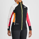 Sportful APEX dámska bunda black/white/yellow/pink