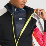 Sportful APEX dámska bunda black/white/yellow/pink