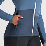 Sportful ENGADIN dámska bunda natural gray/galaxy blue