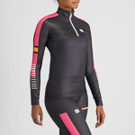 Sportful APEX dámsky dres black/raspberry pink