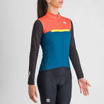 Sportful PISTA THERMAL dámsky dres teal blu corallo black cedar