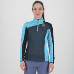 Karpos FEDERA HALF-ZIP dámska flíska Midnight/Blue Atoll/Vulcan