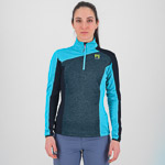 Karpos FEDERA HALF-ZIP dámska flíska Midnight/Blue Atoll/Vulcan