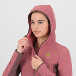 Karpos Marmolada Hoodie W Fleece Deco Rose/Huckleberry